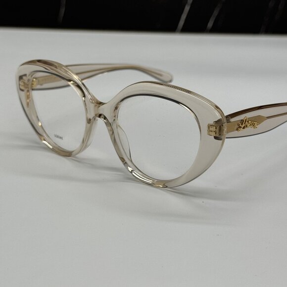 NEW LOEWE LW50088I 057 WOMEN EYEGLASSES TRANSPARENT BEIGE LOEWE EYEWEAR - Picture 7 of 10
